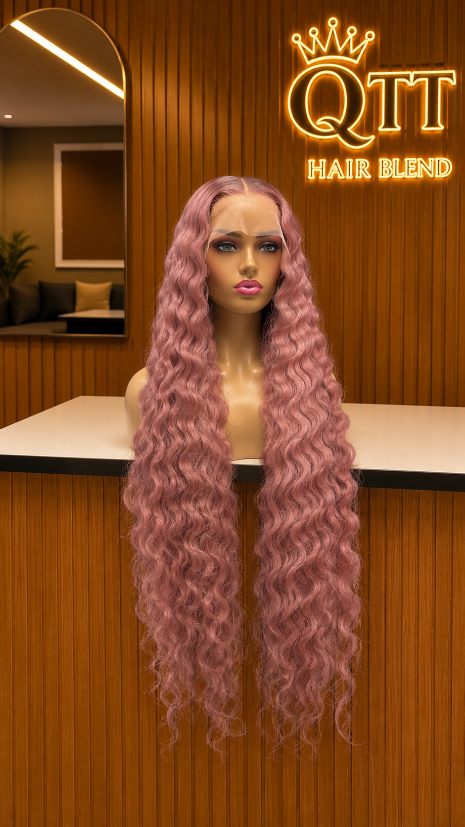 Pink 32” Crimps