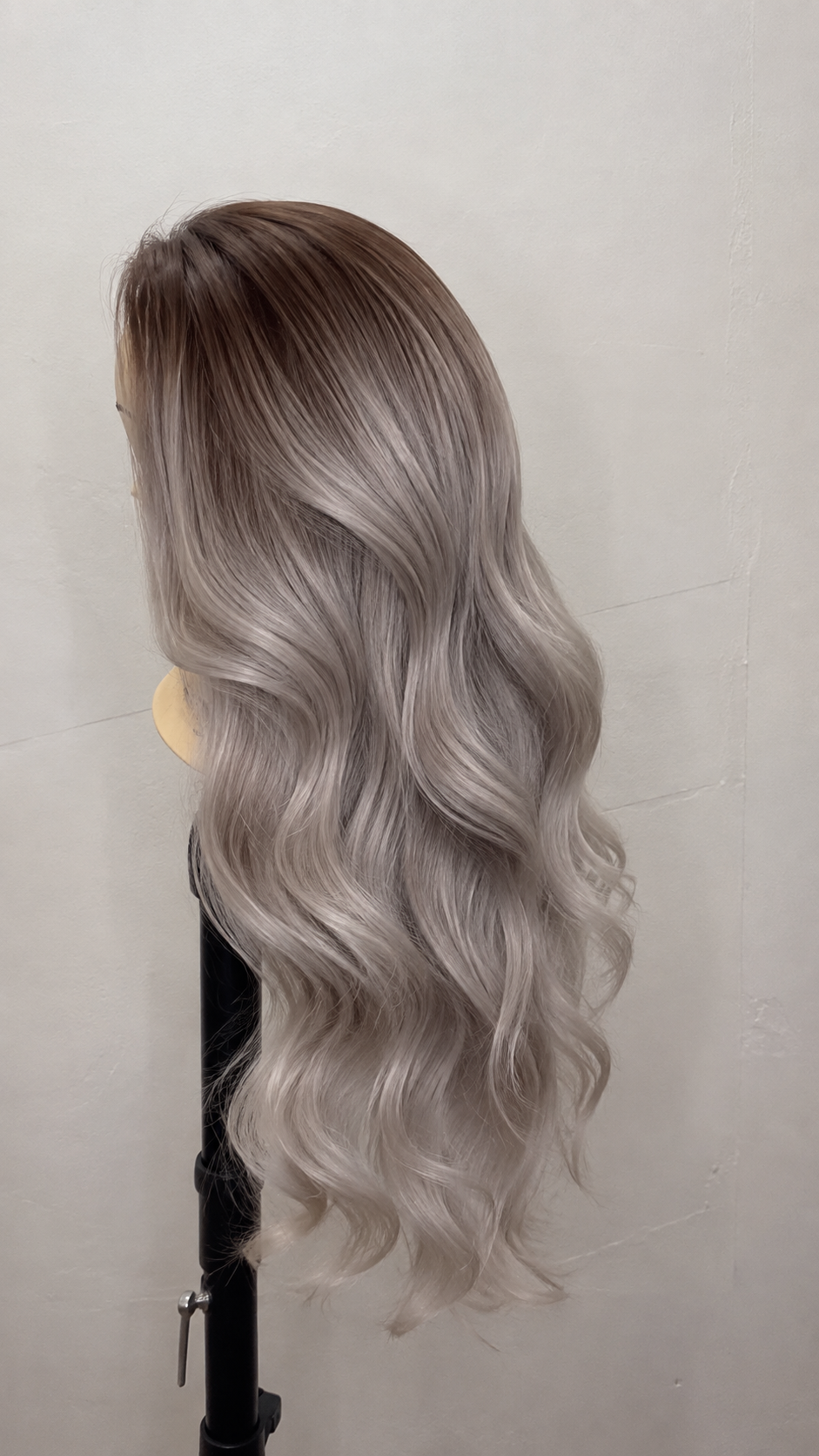 Grey w/Brown Roots Body Wave Futura Curls