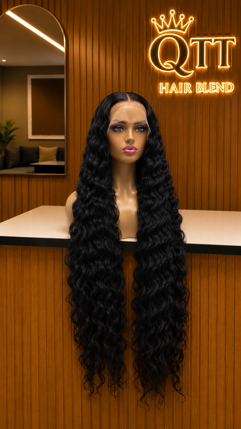 Black 32” Crimps