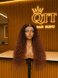 Glueless Dark Brown Water Wave