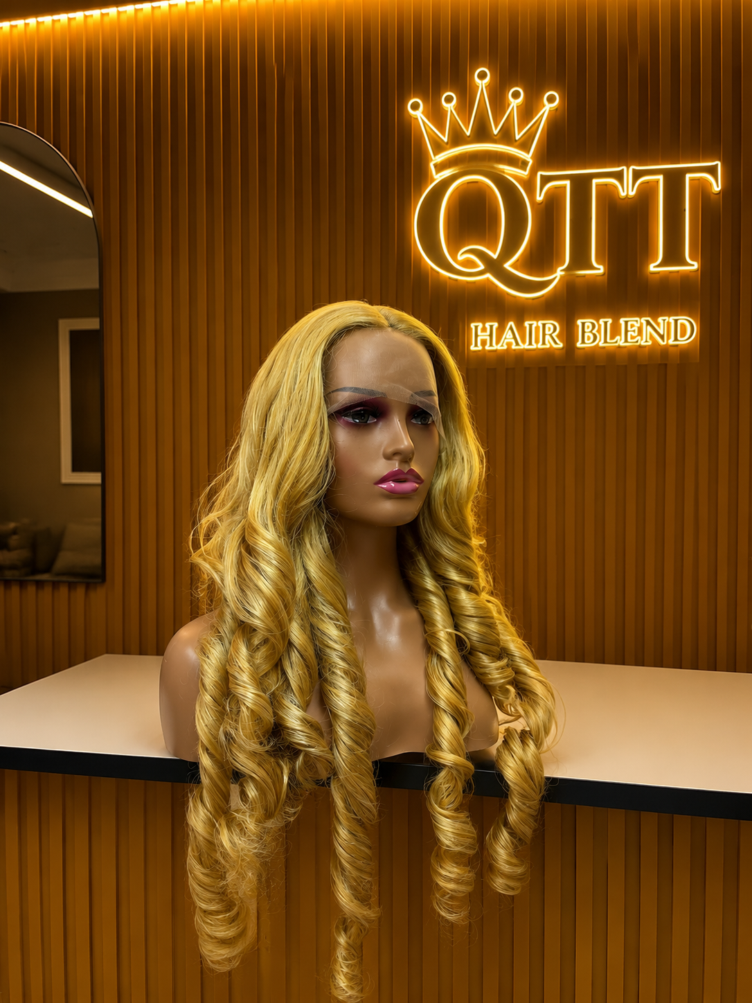 Honey Blonde Bouncy Curls
